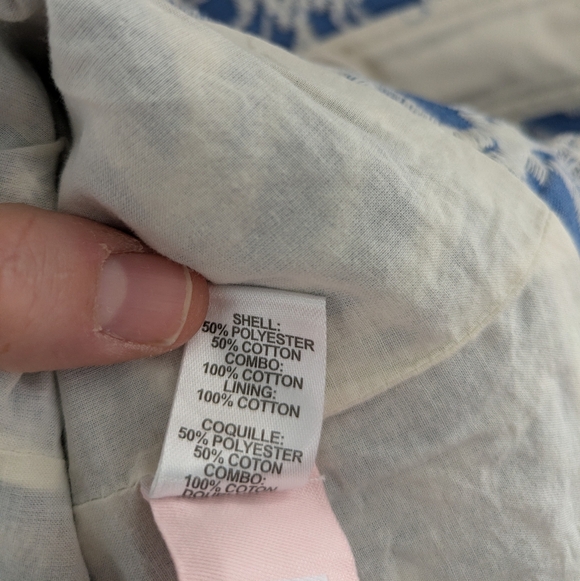 Ramy Brooke Shannon Blue Eyelet Floral Mini Shirt Dress Size - Picture 8 of 10